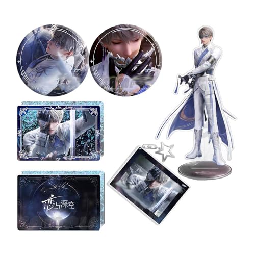 Love Deepspace Lucky Bag Deko | Spiel Figur Stand, Aufkleber, Karten, Armband, Poster, Abzeichen, Lesezeichen | Qinche Sylus Rafayel Box Set (Mehrfarbig-3) von JUSONGKWCP