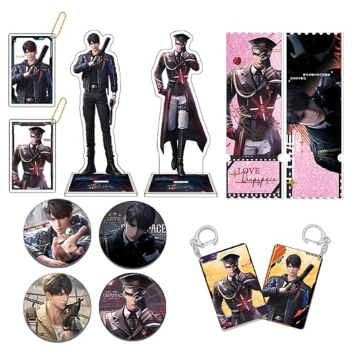 Love Deepspace Lucky Bag Deko | Spiel Figur Stand, Aufkleber, Karten, Armband, Poster, Abzeichen, Lesezeichen | Qinche Sylus Rafayel Box Set (Mehrfarbig-4) von JUSONGKWCP