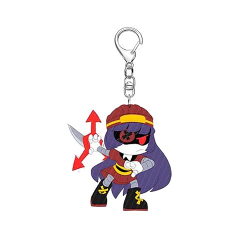 Murder UziDrones Schlüsselanhänger Figur Cosplay Accessories Acryl Anhänger Keychain Deck (Mehrfarbig-3) von JUSONGKWCP