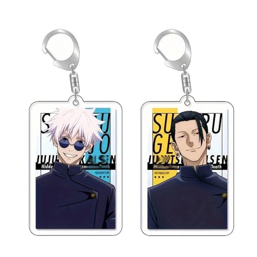 Pack of 2 JJKS Schlüsselanhänger Anime Figur SatoruGojo GetoSuguru Cosplay Accessories JJKS Acryl Anhänger Set Pack of 2 JJKS Schlüsselanhänger Anime Figur SatoruGojo GetoSuguru Cosplay Accessories JJKS Acryl Anhänger Set von JUSONGKWCP