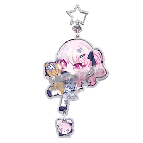 Projects Sekais Figur Schlüsselanhänger Anime Game Figure Süße Mädchen Cosplay Accessories Keychain Projects Sekais Acryl Kette Set (3) von JUSONGKWCP