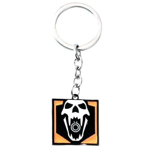 Rainbows Six Schlüsselanhänger Game Figur Logo Auto Accessories Rainbows Six Metal Anhänger Kette (Mehrfarbig-1) von JUSONGKWCP