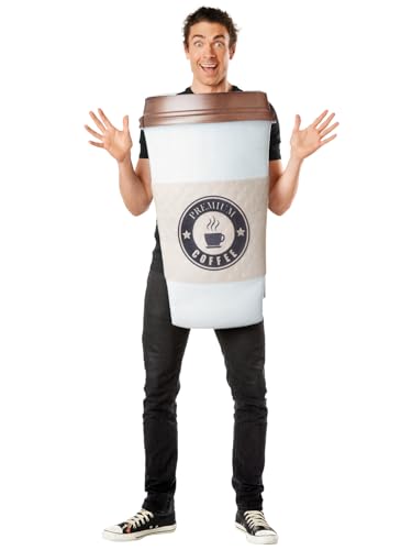 JUST FOT Party-Kostüm für heiße Kaffee, Unisex, Erwachsene, lustiges Getränk, Cosplay, Kostüm, Outfits für Halloween, Verkleidungsparty, Einheitsgröße von JUST FOR PARTY