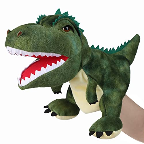 JUSTQUNSEEN Dinosaurier Handpuppen Dinosaurier Spielzeug, Dinosaurier Puppen für Kinder, Dinosaurier Kuscheltiere, Fingerpuppen, Geschenke, Dinosaurier Spielzeug ab 3 4 5 6 von JUSTQUNSEEN