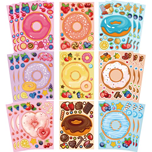 JUUFLA 27-teiliges Cartoon-Aufkleber-Set zum Selbermachen für Kinder (Donut) von JUUFLA