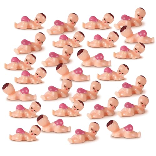 Mini-Kunststoff-Babyzubehör für Babypartys und Eiswürfel-Spiele, 2,5 cm, Party-King-Kuchen, Rosa, 72 Stück Mini-Kunststoff-Babyzubehör für Babypartys und Eiswürfel-Spiele, 2,5 cm, Party-King-Kuchen, Rosa, 72 Stück von JUXINGDAZYF