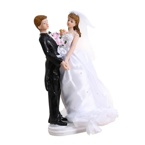 Hochzeitsfigur aus Kunstharz, Kuchendekoration für Zeremonie, Jahrestag, Party, Tischdekoration, Harzzeremonie, Kuchen von JUYAXIN