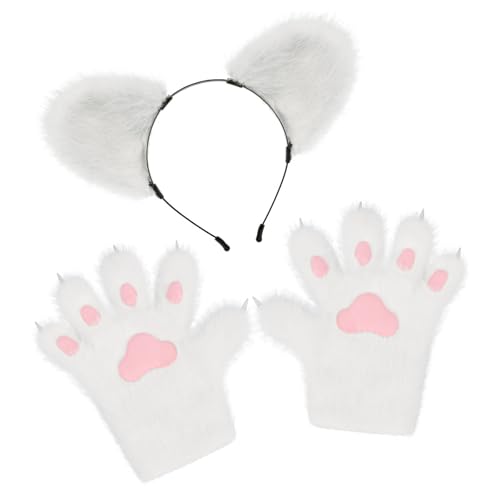 JUYAXIN Bear Dress Up Tierkostüm Kinder Erwachsene für Cosplays Bär Kostüm Zubehör, Pelzbär Stirnband Bär Kostüme von JUYAXIN