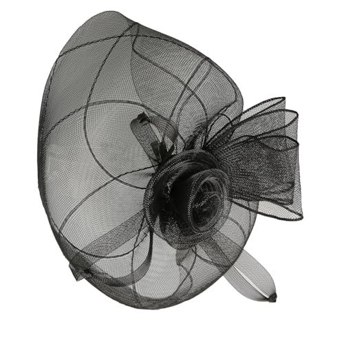 JUYAXIN Eleganter Fascinator im Stil der 1920er-Jahre, mit verstellbaren Stirnbändern und Haarspange für Damen, Hochzeit, Party, Cocktail, Event, Requisiten, Hochzeit, Haarschmuck für die Braut von JUYAXIN