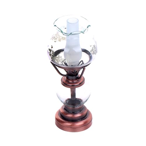 JUYAXIN Kerosin Modell Schlafzimmer Tisch Licht Miniatur Möbel Modell Zubehör Rollenspiel Einrichtung Beleuchtung Spielzeug Puppenhaus von JUYAXIN