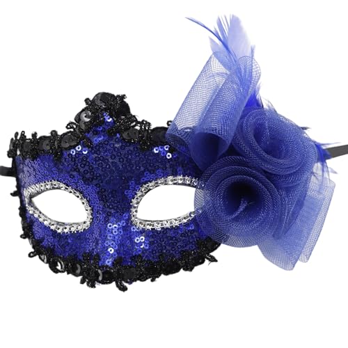 JUYAXIN Pailletten-Maskerade, Halbgesichtsmaskerade, gefiederte Halloween-Brillen für Frauen, Hochzeit, Cosplay, Party JUYAXIN Pailletten-Maskerade, Halbgesichtsmaskerade, gefiederte Halloween-Brillen für Frauen, Hochzeit, Cosplay, Party von JUYAXIN