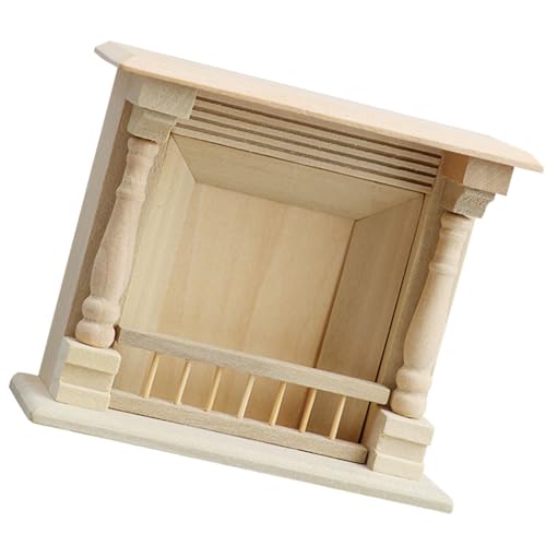 JUYAXIN Realistische Holzkaminfigur für Puppenhäuser im Maßstab 1:12 Puppenhäuser und Wohnzimmer-Szenen-Display-Dekoration von JUYAXIN