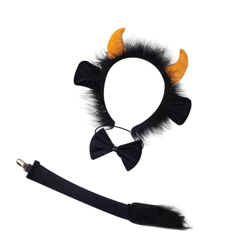 JUYAXIN Rinder-Haarband, Halloween-Haarband, Plüsch, Kuhohren, Haarreif, Kostümzubehör, Tier-Kopfbedeckung, Make-up-Dekorationen, Requisiten JUYAXIN Rinder-Haarband, Halloween-Haarband, Plüsch, Kuhohren, Haarreif, Kostümzubehör, Tier-Kopfbedeckung, Make-up-Dekorationen, Requisiten von JUYAXIN