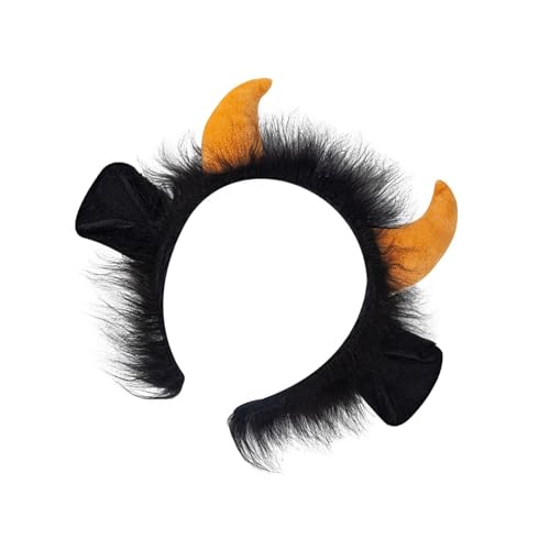 JUYAXIN Rinder-Haarband, Halloween-Haarband, Plüsch, Kuhohren, Haarreif, Kostümzubehör, Tier-Kopfbedeckung, Make-up-Dekorationen, Requisiten JUYAXIN Rinder-Haarband, Halloween-Haarband, Plüsch, Kuhohren, Haarreif, Kostümzubehör, Tier-Kopfbedeckung, Make-up-Dekorationen, Requisiten von JUYAXIN