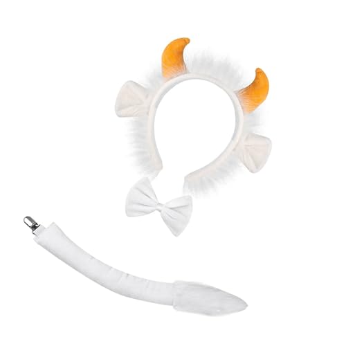 JUYAXIN Rinder-Haarband, Halloween-Haarband, Plüsch, Kuhohren, Haarreif, Kostümzubehör, Tier-Kopfbedeckung, Make-up-Dekorationen, Requisiten JUYAXIN Rinder-Haarband, Halloween-Haarband, Plüsch, Kuhohren, Haarreif, Kostümzubehör, Tier-Kopfbedeckung, Make-up-Dekorationen, Requisiten von JUYAXIN