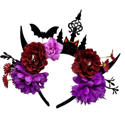 JUYAXIN Stylisches Halloween-Blumen-Haarband mit dunkler Serie für Rollenspiele, Events, Themenpartys, Versammlungen, Verkleidungen, Requisiten, Halloween-Kostüm, Haar-Accessoire JUYAXIN Stylisches Halloween-Blumen-Haarband mit dunkler Serie für Rollenspiele, Events, Themenpartys, Versammlungen, Verkleidungen, Requisiten, Halloween-Kostüm, Haar-Accessoire von JUYAXIN