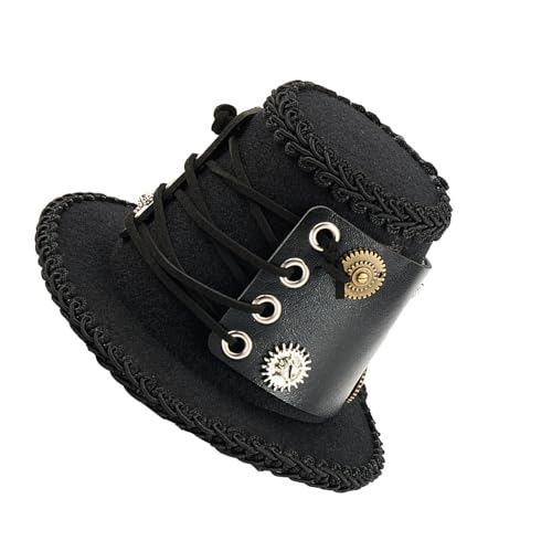 JUYAXIN Viktorianischer Punk-Hut mit industrieller Ausrüstung, handgefertigt, Fantasy-Cosplays für Halloween, Party, Kostümzubehör, Halloween-Hut für Frauen JUYAXIN Viktorianischer Punk-Hut mit industrieller Ausrüstung, handgefertigt, Fantasy-Cosplays für Halloween, Party, Kostümzubehör, Halloween-Hut für Frauen von JUYAXIN