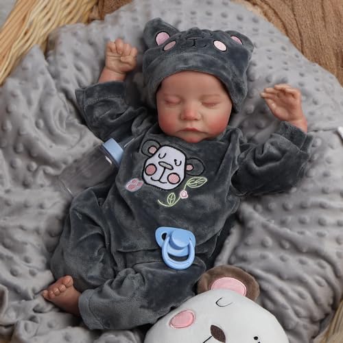 JUYOUYI Lifelike Reborn Baby Puppen, 18 Zoll realistische Baby-Puppe mit vollem Vinyl Körper Real Life Baby Puppe für Kinder ab 3 Jahren JUYOUYI Lifelike Reborn Baby Puppen, 18 Zoll realistische Baby-Puppe mit vollem Vinyl Körper Real Life Baby Puppe für Kinder ab 3 Jahren von JUYOUYI