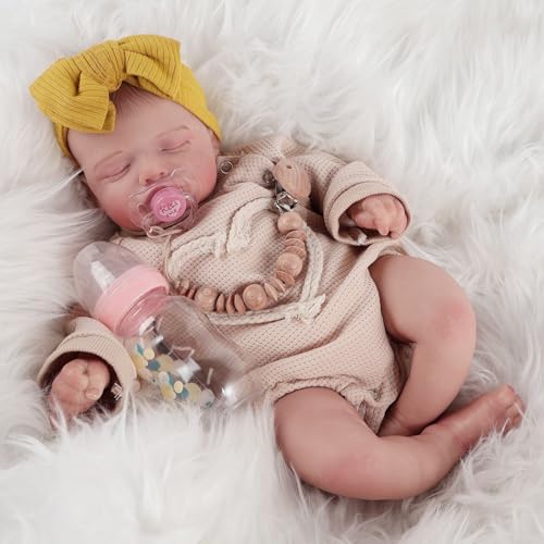 JUYOUYI Lifelike Reborn Baby Puppen, 18 Zoll realistische Baby-Puppe mit vollem Vinyl Körper Real Life Baby Puppe für Kinder ab 3 Jahren JUYOUYI Lifelike Reborn Baby Puppen, 18 Zoll realistische Baby-Puppe mit vollem Vinyl Körper Real Life Baby Puppe für Kinder ab 3 Jahren von JUYOUYI