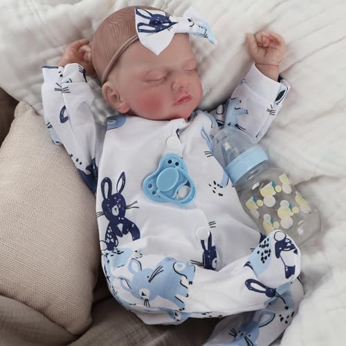 JUYOUYI Lifelike Reborn Baby Puppen, 18 Zoll realistische Baby-Puppe mit vollem Vinyl Körper Real Life Baby Puppe für Kinder ab 3 Jahren JUYOUYI Lifelike Reborn Baby Puppen, 18 Zoll realistische Baby-Puppe mit vollem Vinyl Körper Real Life Baby Puppe für Kinder ab 3 Jahren von JUYOUYI