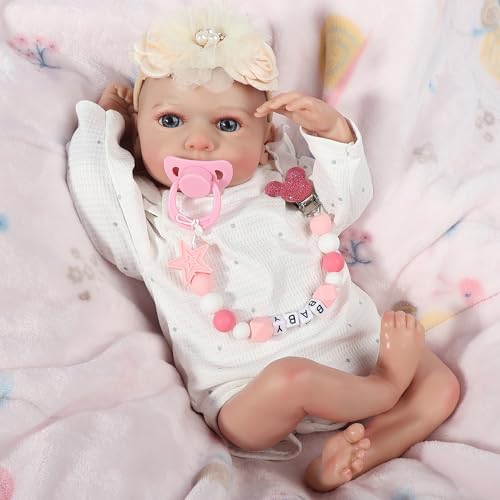 JUYOUYI Lifelike Reborn Baby Puppen, 18 Zoll realistische Baby-Puppe mit vollem Vinyl Körper Real Life Baby Puppe für Kinder ab 3 Jahren JUYOUYI Lifelike Reborn Baby Puppen, 18 Zoll realistische Baby-Puppe mit vollem Vinyl Körper Real Life Baby Puppe für Kinder ab 3 Jahren von JUYOUYI