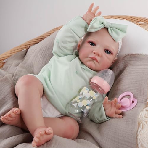 JUYOUYI Lifelike Reborn Baby Puppen, 18 Zoll realistische Baby-Puppe mit vollem Vinyl Körper Real Life für Kinder ab 3 Jahren JUYOUYI Lifelike Reborn Baby Puppen, 18 Zoll realistische Baby-Puppe mit vollem Vinyl Körper Real Life für Kinder ab 3 Jahren von JUYOUYI