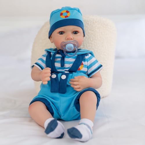 JUYOUYI Realistische Reborn-Babypuppe, 45,7 cm, lebensechte Babypuppe, echtes Leben, weiche gewichtete Reborn-Puppe, Weihnachts- oder Geburtstagsgeschenk, Spielzeug für Kinder ab 3 Jahren JUYOUYI Realistische Reborn-Babypuppe, 45,7 cm, lebensechte Babypuppe, echtes Leben, weiche gewichtete Reborn-Puppe, Weihnachts- oder Geburtstagsgeschenk, Spielzeug für Kinder ab 3 Jahren von JUYOUYI