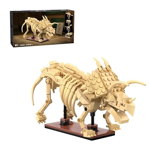 Dinosaurier Bausteine, Kompatibel Mit L*** Dinosaur Naturhistorisches Museum, Triceratops Fossilien Bausteine STEM Kreativspielzeug, Geschenke für Kinder ab 8 Jahren, 272 Teile von JVAVNE