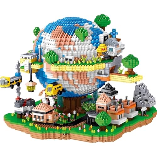 JVAVNE Architecture Global Village Mikro Bausteine, 5452 Teile Global Village Klemmbausteine Set, Erdarchitektur Modell Spielzeug Bauzatz, Geschenke für Kinder und Erwachsene von JVAVNE