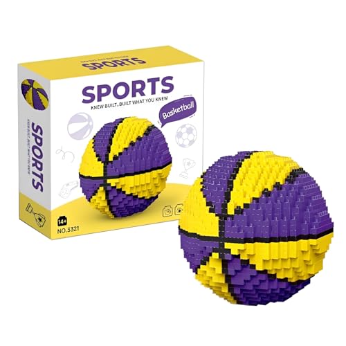 JVAVNE Basketball Bausteine, Mini Basketball Klemmbaustine Set, STEM Mikro Bausteine Modell Spielzeug, Geschenke für Kinder und Erwachsene (3321) von JVAVNE