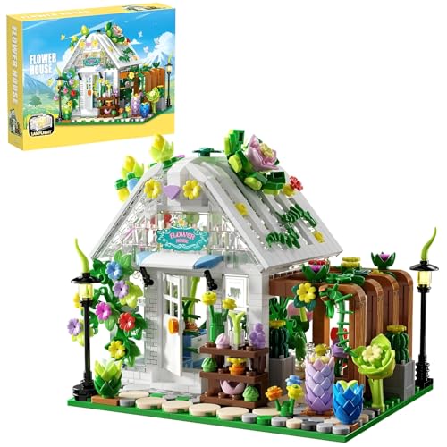 JVAVNE Blumenhaus Bausteine mit LED Licht, 755 Teile Blumenhaus Klemmbausteine, Gartenhaus Architektur Bauspielzeug Modell Bausatz, Geschenk für Erwachsene und Mädchen JVAVNE Blumenhaus Bausteine mit LED Licht, 755 Teile Blumenhaus Klemmbausteine, Gartenhaus Architektur Bauspielzeug Modell Bausatz, Geschenk für Erwachsene und Mädchen von JVAVNE