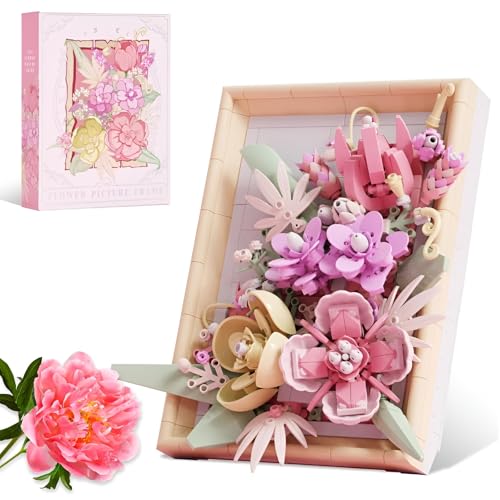 JVAVNE Blumenstrauß Bausteine, Blumen Pflanzen Klemmbausteine Bilderrahmen Modell Spielzeug, Botanische Sammlung Wandkunst Haus Büro Deko, Geschenk für Frauen Mädchen, 656 Teile JVAVNE Blumenstrauß Bausteine, Blumen Pflanzen Klemmbausteine Bilderrahmen Modell Spielzeug, Botanische Sammlung Wandkunst Haus Büro Deko, Geschenk für Frauen Mädchen, 656 Teile von JVAVNE