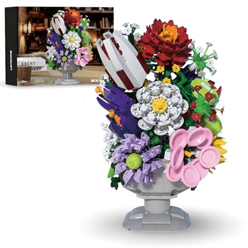 JVAVNE Blumenstrauß Bausteine, Blumenstrauß Klemmbausteine Modell Spielzeug, Kunstblumen Pflanzen Bausatz Haus Büro Deko, Geschenk für Frauen Mädchen, 1092 Teile JVAVNE Blumenstrauß Bausteine, Blumenstrauß Klemmbausteine Modell Spielzeug, Kunstblumen Pflanzen Bausatz Haus Büro Deko, Geschenk für Frauen Mädchen, 1092 Teile von JVAVNE