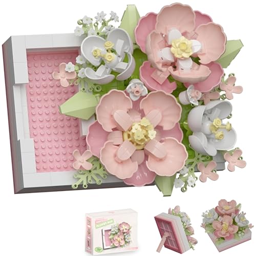 JVAVNE Blumenstrauß Bausteine, Mini Blumenstrauß Klemmbausteine Modell Spielzeug, Kunstblumen Pflanzen Bausatz Haus Büro Deko, Geschenk für Frauen Mädchen, 494 Teile JVAVNE Blumenstrauß Bausteine, Mini Blumenstrauß Klemmbausteine Modell Spielzeug, Kunstblumen Pflanzen Bausatz Haus Büro Deko, Geschenk für Frauen Mädchen, 494 Teile von JVAVNE