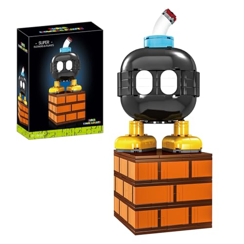 JVAVNE Bomben Bausteine Set, 494 Teile Klemmbausteine Modell Kit, MOC Super Mari Spiel Bausatz Spielzeug, Geschenk für Erwachsene Kinder Fans von JVAVNE
