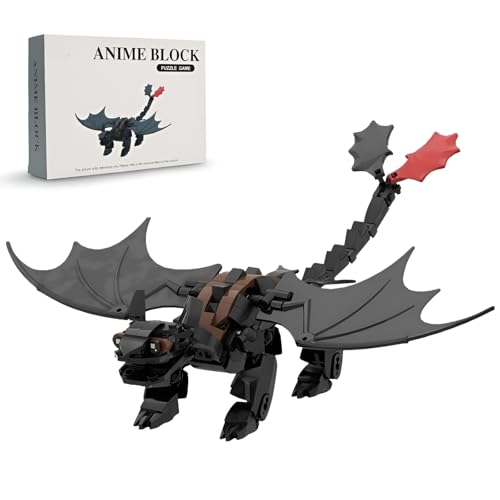 JVAVNE Drachen Bausteine Spielzeug, 238 Teile Schwarz Ohnezahn Drache Klemmbausteine, MOC Drache Bausteine Bausatz Modell, Geschenk für Erwachsene und Jugendliche JVAVNE Drachen Bausteine Spielzeug, 238 Teile Schwarz Ohnezahn Drache Klemmbausteine, MOC Drache Bausteine Bausatz Modell, Geschenk für Erwachsene und Jugendliche von JVAVNE