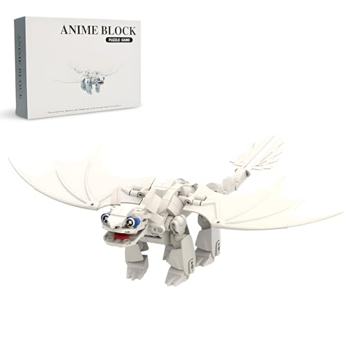 JVAVNE Drachen Bausteine Spielzeug, 245 Teile Weißer Ohnezahn Drache Klemmbausteine, MOC Drache Bausteine Bausatz Modell, Geschenk für Erwachsene und Jugendliche JVAVNE Drachen Bausteine Spielzeug, 245 Teile Weißer Ohnezahn Drache Klemmbausteine, MOC Drache Bausteine Bausatz Modell, Geschenk für Erwachsene und Jugendliche von JVAVNE