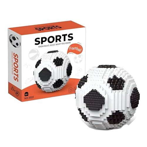 JVAVNE Fußball Bausteine, Mini Fußball Klemmbaustine Set, STEM Mikro Bausteine Modell Spielzeug, Geschenke für Kinder und Erwachsene (3322) von JVAVNE