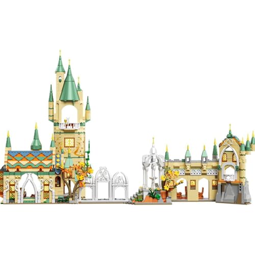 JVAVNE Grünes Schloss Bausteine, 1555 Teile Mini Architektur Zauberschloss Klemmbausteune, Mikro Architektur Modell Spielzeug Bausatz, Geschenk für Kinder und Erwachsene von JVAVNE