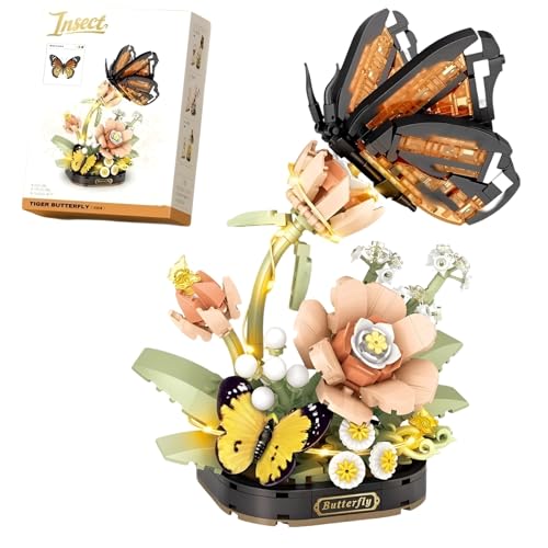 JVAVNE Insekten Blume Bausteine Set, 575 Teile Mikro Blumen Bausteine Klemmbausteine, Kreative Heim Dekoration Modell Spielzeug, Geschenk für Erwachsene und Mädchen JVAVNE Insekten Blume Bausteine Set, 575 Teile Mikro Blumen Bausteine Klemmbausteine, Kreative Heim Dekoration Modell Spielzeug, Geschenk für Erwachsene und Mädchen von JVAVNE