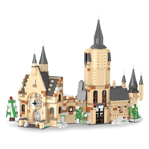 JVAVNE Magisches Schloss Bausteine, 1231 Teile Mikro Magisches Schloss Klemmbausteine, STEM Mini Architektur Modell Bausatz Spielzeug, Geschenke für Filmfans und Erwachsene von JVAVNE
