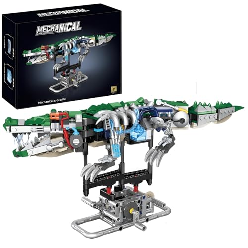 JVAVNE Mechanisches Krokodil Bausteine Sets, 648 Teile Technik Krokodil Klemmbausteine Spielzeug, STEM Maschinenbau Meerestiere Sammlung Modell Bausatz, Geschenke für Erwachsene und Kinder JVAVNE Mechanisches Krokodil Bausteine Sets, 648 Teile Technik Krokodil Klemmbausteine Spielzeug, STEM Maschinenbau Meerestiere Sammlung Modell Bausatz, Geschenke für Erwachsene und Kinder von JVAVNE