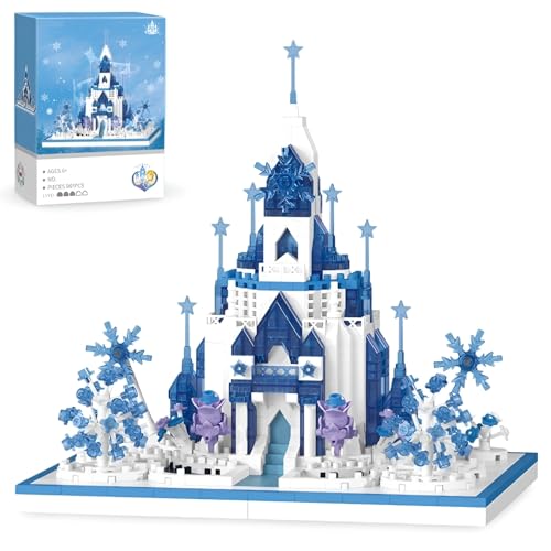 JVAVNE Mikro Magisches Schloss Bausteine, 991 Teile Gefrorenes Schloss Klemmbausteine Bausatz, STEM Sammlerstück Architektur Bauspielzeug Modell, Geschenke für Kinder und Erwachsene JVAVNE Mikro Magisches Schloss Bausteine, 991 Teile Gefrorenes Schloss Klemmbausteine Bausatz, STEM Sammlerstück Architektur Bauspielzeug Modell, Geschenke für Kinder und Erwachsene von JVAVNE