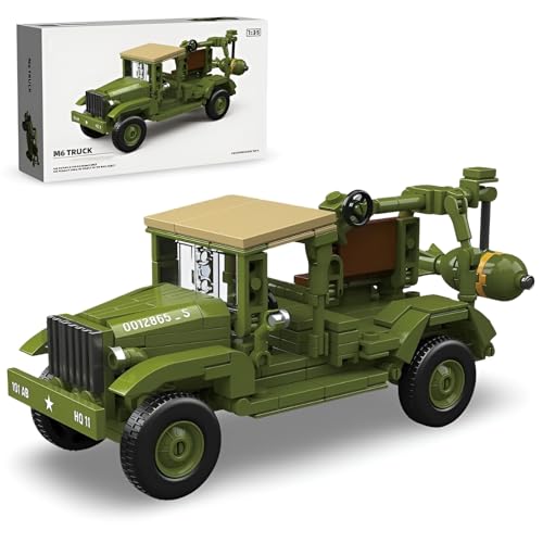 JVAVNE Militärfahrzeuge Bausteine, WW2 Militär Panzer Klemmbausteine, Militär Gepanzertes Fahrzeug Bausteine Modell, Geschenke für Erwachsene und Militärfans, 323 Teile von JVAVNE