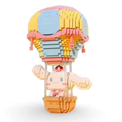 JVAVNE Mini Welpen Heißluftballon Bausteine Spielzeug Kit, 2139 Teile Mikro Welpen Heißluftballon Klemmbausteine, Kreatives Tiere Modell Bausatz, Geschenk für Kinder und Erwachsene von JVAVNE