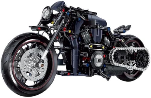 JVAVNE Motorrad Bausteine Set, 1:8 Supermotorrad Bausatz Spielzeug für Erwachsene Kinder, 623 Stück Motorrad Klemmbausteine Skala Sammlerstück Modell Bausatz, Geschenk Dekor von JVAVNE