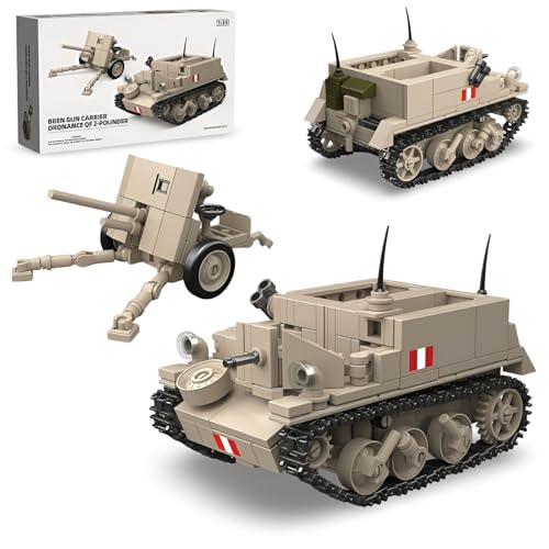 JVAVNE QF 2-Pfünder Panzer Bausteine, 389 Teile WW2 Militär Panzer Klemmbausteine, Militär Gepanzertes Fahrzeug Bausteine Modell, Geschenke für Erwachsene und Militärfans JVAVNE QF 2-Pfünder Panzer Bausteine, 389 Teile WW2 Militär Panzer Klemmbausteine, Militär Gepanzertes Fahrzeug Bausteine Modell, Geschenke für Erwachsene und Militärfans von JVAVNE