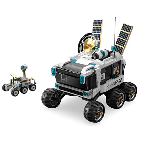 JVAVNE Raumstation Raumschiff Bausteine Bausatz, Monderkundungs Pionier Klemmbausteine, Weltraumer Kundungs Modell Spielzeug, Geschenke für Erwachsene und Kinder, 626 Teile von JVAVNE