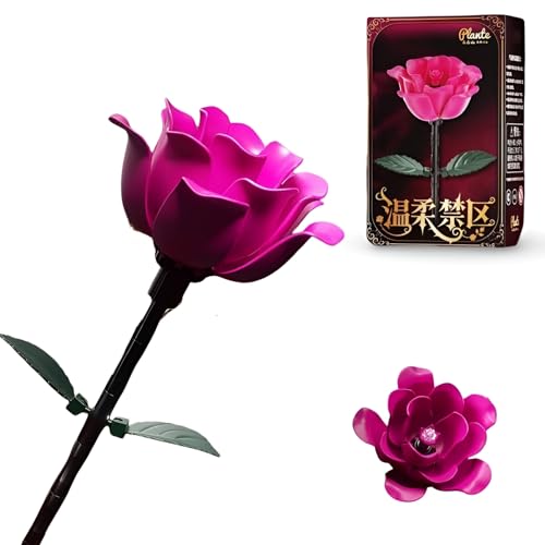 JVAVNE Rosa Rose Blume Bausteine Bausatz, Rose Blumenstrauß Klemmbausteine Modell, Kunstblumen Pflanzen Bausteine Bausatz Haus Büro Deko, Geschenk für Frauen Mädchen JVAVNE Rosa Rose Blume Bausteine Bausatz, Rose Blumenstrauß Klemmbausteine Modell, Kunstblumen Pflanzen Bausteine Bausatz Haus Büro Deko, Geschenk für Frauen Mädchen von JVAVNE