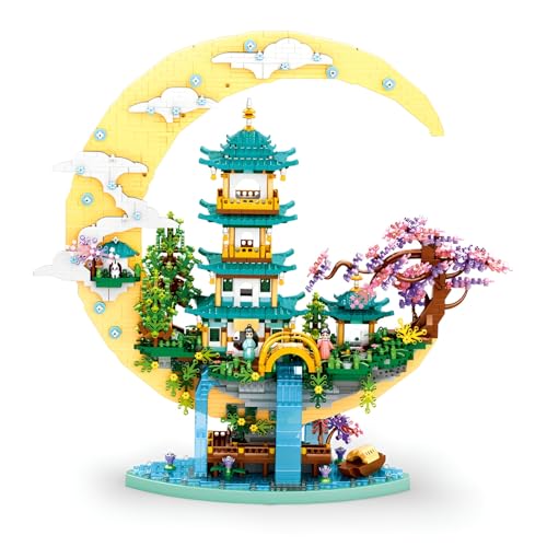 JVAVNE Sakura Baumhaus Bauklötze Bausteine, 4288 Teile Mini Chinesischer Mondpalast Architektur Klemmbausteine, MiJapanisches Sakura Baumhaus Lichter Bausatz, Geschenk für Jugendliche und Mädchen JVAVNE Sakura Baumhaus Bauklötze Bausteine, 4288 Teile Mini Chinesischer Mondpalast Architektur Klemmbausteine, MiJapanisches Sakura Baumhaus Lichter Bausatz, Geschenk für Jugendliche und Mädchen von JVAVNE